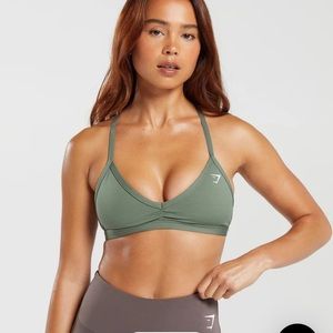 Gymshark Green Sports Bra with Triangle Cups